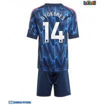 Camisa de Futebol Arsenal Viktor Gyokeres #14 Equipamento Secundário Infantil 2025-26 Manga Curta (+ Calças curtas)